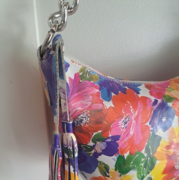 Maurizio Taiuti Floral Leather Shoulder Bag – Made in Italy - Picture 4 of 5